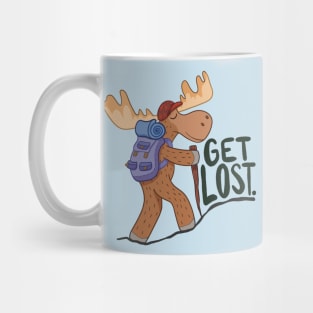 Hiking Moose Mug